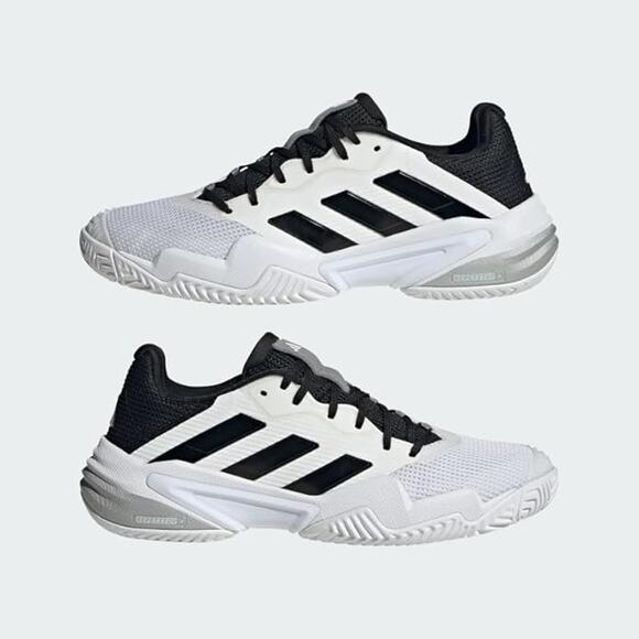 NWT adidas Men’s Barricade 13 Tennis Shoes White/Black/Grey Size 9.5 Sneaker main image 4
